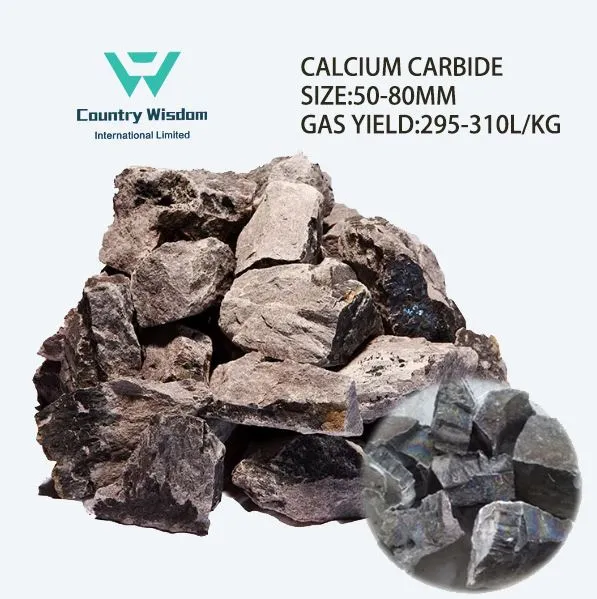 Calcium Carbide Stone 50-80mm 295L/Kg Cac2 For Synthesizing Polyvinyl Chloride (PVC)