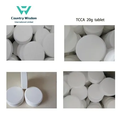 Fabricante de comprimidos de 20g de cloro 90% TCCA de melhor qualidade