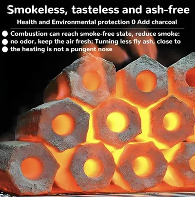 CARVÃO DE MADEIRA Carvão de aquecimento doméstico sem fumaça Carvão de mecanismo de frutas de alta temperatura